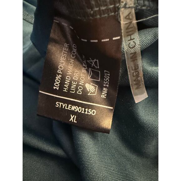 Baltic Born Lydia Maxi Dress Women’s XL Topaz Teal Long Sleeve Wrap Flowy Gown - Picture 7 of 7